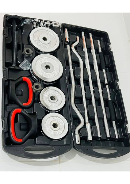 Çantalı Döküm Demir Plaka Dambıl Seti 55 kg Dumbbell Set Z Barlı Dambıl Set modelleri