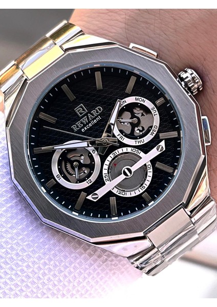 Çelik Kordon 2 Yıl Garantili 5 Atm Suya Dayanıklı Iç Fonksiyonları Aktif Erkek Kol Saati RE22