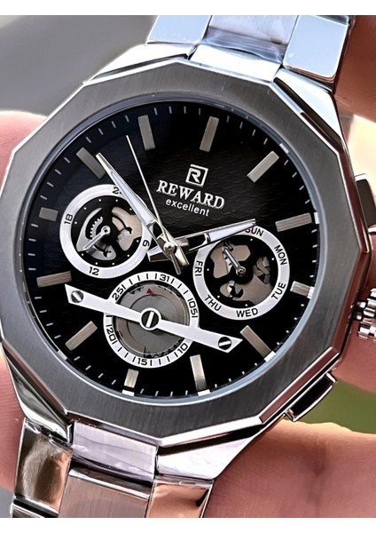 Çelik Kordon 2 Yıl Garantili 5 Atm Suya Dayanıklı Iç Fonksiyonları Aktif Erkek Kol Saati RE22 modelleri