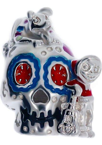 Kadın Coco Miguel ve Dante Kuru Kafa Model Gümüş Charm