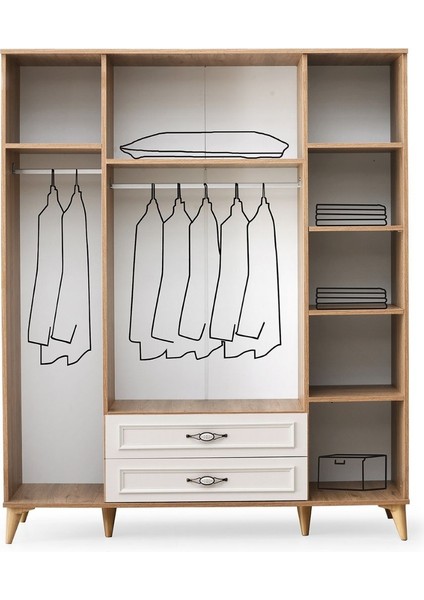 Lily Oak 4 Kapılı Gardırop fiyatları