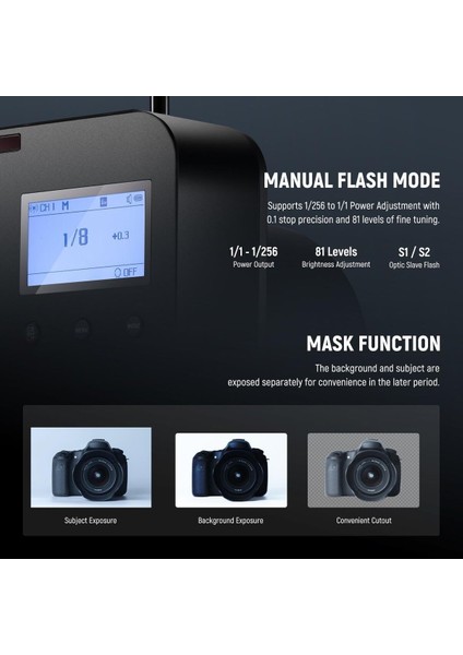 Q4 400WS 2.4g Ttl Akülü Paraflaş (Canon) modelleri