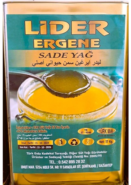 Sade Inek Yağı 17 kg modelleri