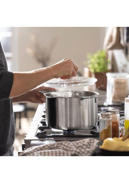 Hemkomst Tencere Seti 7 Parça Paslanmaz Çelik Cam Kapaklı Bulaşık Makinesinde Yıkanabilir fırsatları