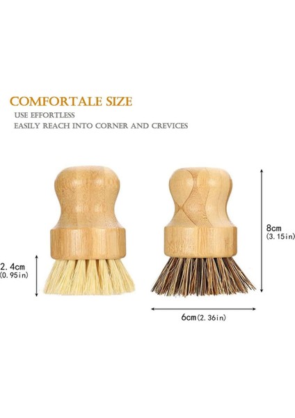 Bambu Bulaşık Fırçası 2 Adet Bambu Mini Fırça Tencere Fırçaları Dökme Demir Tava, Mutfak Lavabosu, Banyo Için Bulaşık Fırçası (Yurt Dışından) modelleri