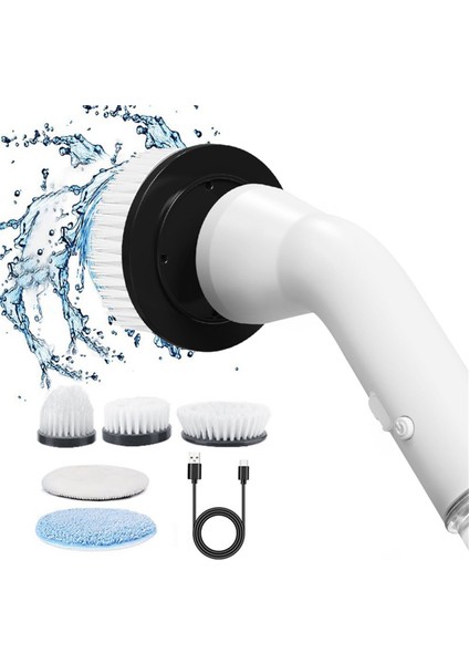 5 Değiştirilebilir Fırça Başlığına Sahip Yüksek Hızlı Döner Fırçalar, Banyo Zemini Için Elektrikli Fırçalar Güçlü Temizleme Fırçası (Yurt Dışından) fiyatları