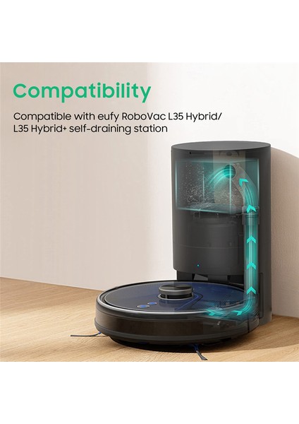 Eufy Robovac L35 HYBRID/L35 HYBRID+/LR30 HYBRID/LR30 Hybrid+ Robot Süpürge Torbaları Için 8 Adet Toz Torbası (Yurt Dışından) fiyatları