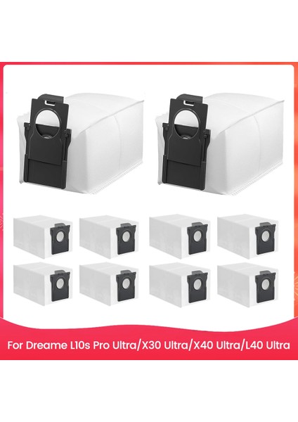 Dreame L10S Pro ULTRA/X30 ULTRA/X40 ULTRA/L40 Ultra Robot Süpürge Yedek Hazneli Süpürge Torbaları Için Toz Torbaları (Yurt Dışından)
