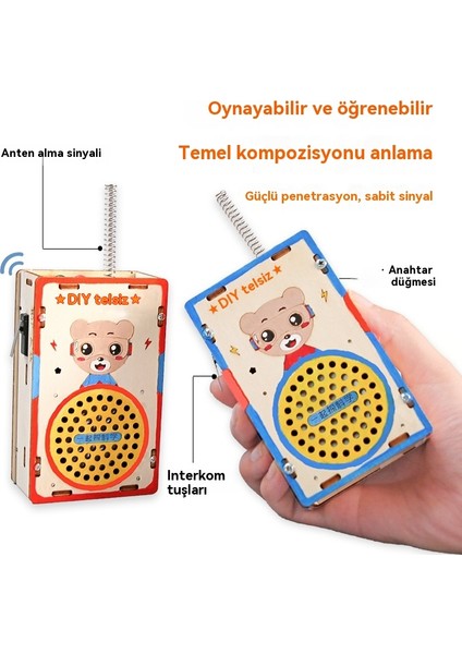 Çocuklar Için Interkom Bilim Deneyleri Diy Ahşap Teknoloji Çağrı Oyuncak (Yurt Dışından) fırsatları