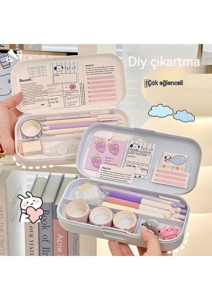 Ilkokul Öğrencisi Karikatür Çift Kalem Kutusu Kırtasiye Saklama Kutusu (Yurt Dışından) modelleri