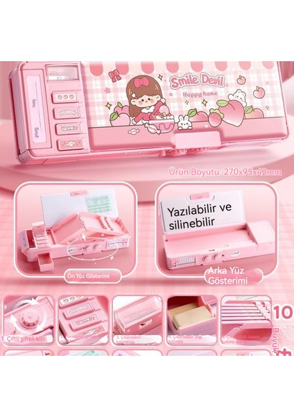 Şifre Kilidi Kırtasiye Kutusu Kalem Kutusu (Yurt Dışından)