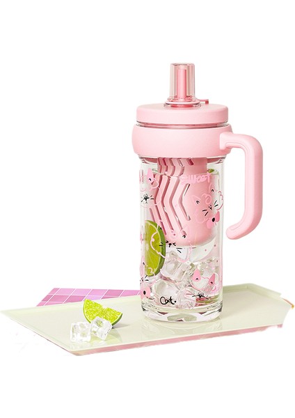 Sevimli Taşınabilir Öğrenci Pipet Bardak (Yurt Dışından)