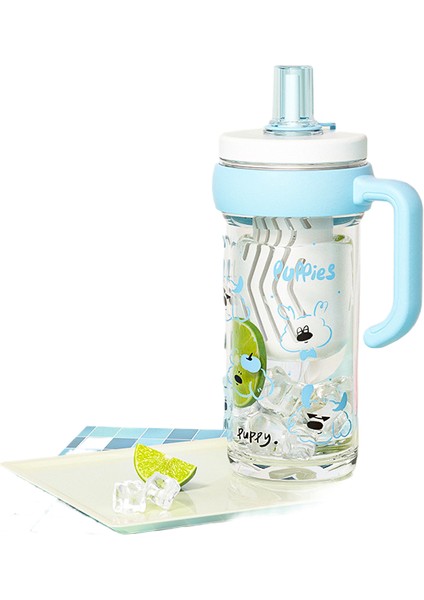 Sevimli Taşınabilir Öğrenci Pipet Bardak (Yurt Dışından)