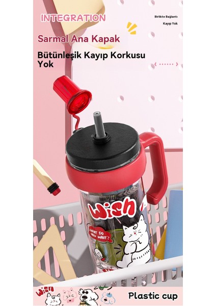 Sevimli Taşınabilir Öğrenci Pipet Bardak (Yurt Dışından) modelleri