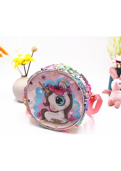 Tek Boynuzlu At Crossbody Çanta Karikatür Omuz Çantası (Yurt Dışından)