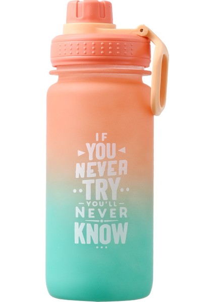 600ML Büyük Kapasiteli Açık Spor Buzlu Uzay Saksı Plastik Spor Su Şişesi (Yurt Dışından)