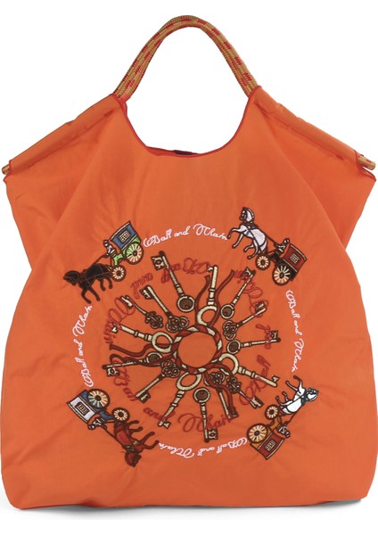 Mavi Şişe Nakış El Çantası (Yurt Dışından)