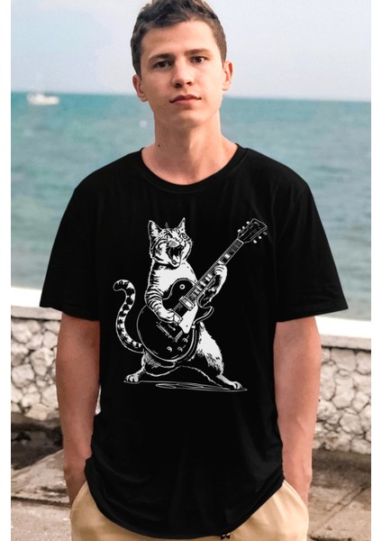 Sarman Rock Siyah Kısa Kollu Erkek Tshirt