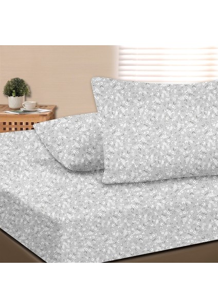 Dalya %100 Pamuk Tek Kişilik Lastikli Çarşaf Seti Açık Gri - 100X200+30 cm fiyatları