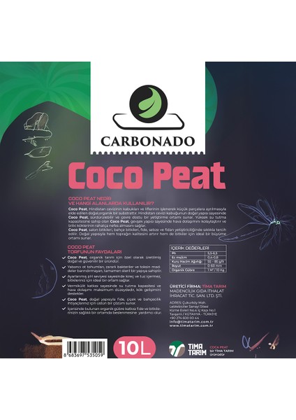 Cocopeat Hindistan Cevizi Torfu 10L X2 | Organik Bitki Toprağı | Avantaj Paket modelleri