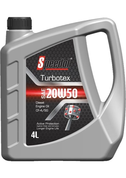 l Turbotex 20W-50 4 Litre (Üretim Tarihi 2025)