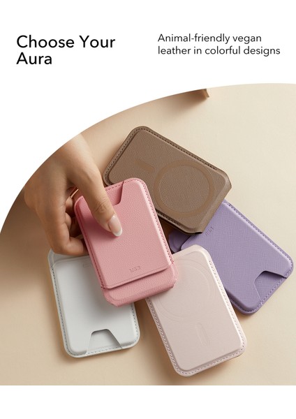 Halolock Magsafe Wallet Standlı Cüzdan Beyaz