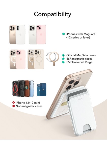 Halolock Magsafe Wallet Standlı Cüzdan Beyaz