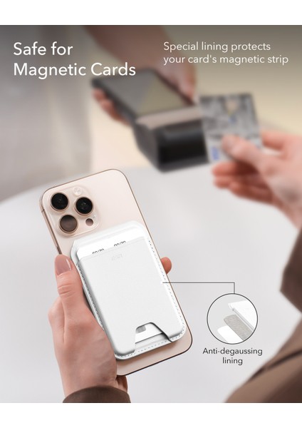 Halolock Magsafe Wallet Standlı Cüzdan Beyaz