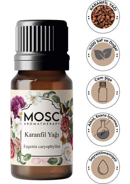 Karanfil Uçucu Yağı 10 ml %100 Saf ve Doğal (Clove Bud Essantial Oil)