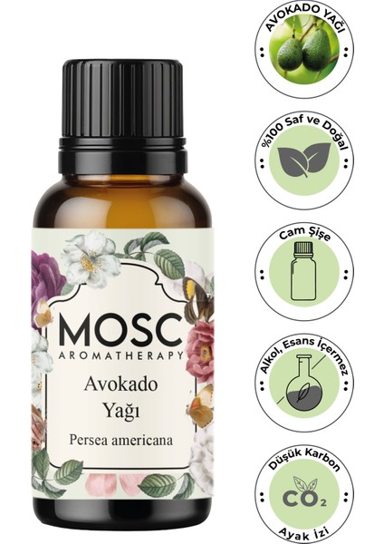 Avokado Yağı 30 ml Soğuk Sıkım %100 Saf ve Doğal (Avocado Oil)