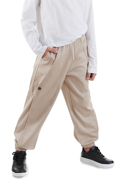 Erkek Çocuk Bej Gabardin Pantolon