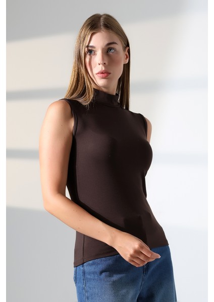 Kadın Kolsuz Body 21757 Kahve fiyatları
