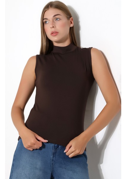 Kadın Kolsuz Body 21757 Kahve modelleri
