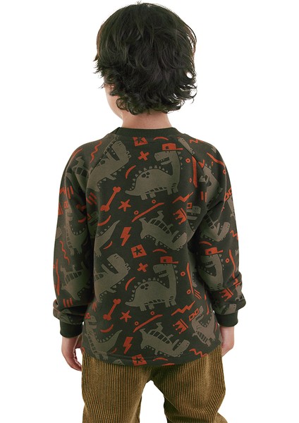 Kaykay Dino Erkek Çocuk Kahverengi Sweatshirt fiyatları