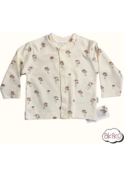 5'li Hastane Çıkışı Palmiye Desenli Organik Kumaş 0-3 Ay %100 Pamuklu Unisex Bebek Erkek Kız Bebek modelleri