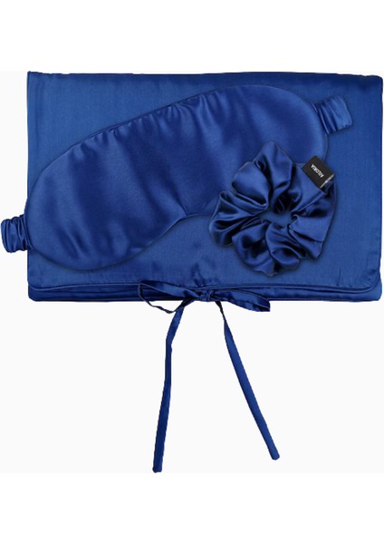 Aılorıa Travel Set Beauty M, %100 Dut Ipeğinden Çanta, Uyku Maskesi ve Saç Tokası