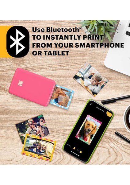 Step Akıllı Telefon Fotoğraf Yazıcısı – Taşınabilir Bluetooth, Çinko 2×3" modelleri