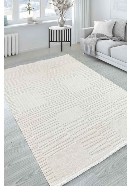 Fiora Krem Dokuma Yıkanabilir Kaymaz Sisal Hav Salon Halısı Mutfak Halısı Yolluk fırsatları