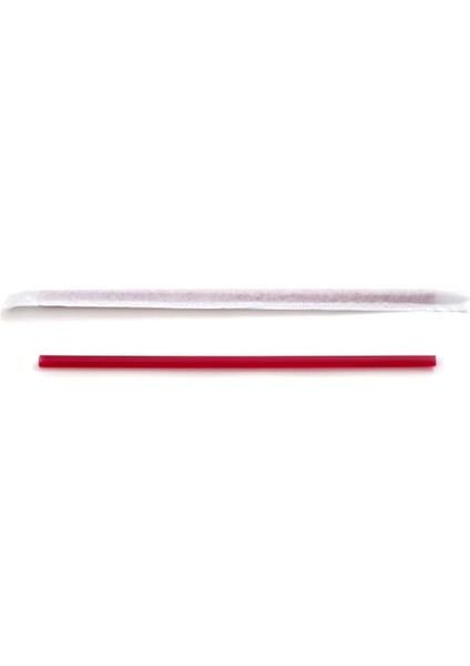 Kağıt Sargılı Kırmızı Pipet 6X190 mm 200 Adet