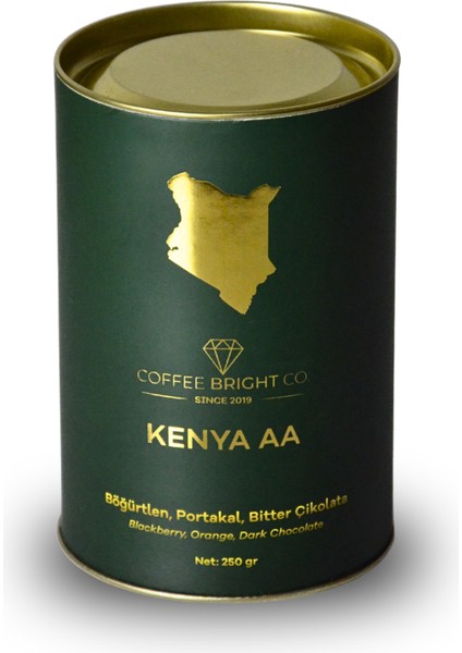 250 gr. Kenya Aa Çekirdek Filtre Kahve