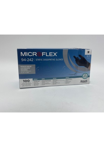 94-242, Mıcroflex Antisatik Siyah Nitril Eldiven M Beden (100’LÜ Paket) fiyatları