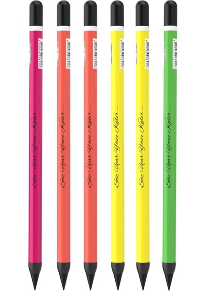 Panpen Neon Serisi Bitmeyen Kurşun Kalem (PAN721) 6 Adet