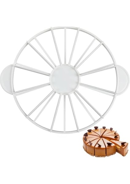 Pasta Dilimleyici 8-12 Kişilik ve Krema Torbası 50 Adet Tek Kullanımlık Dilimleyici Pasta Yapım Seti modelleri