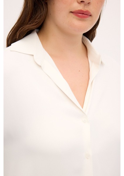 Önü Düğmeli Gömlek Kemik 130L9156005 modelleri