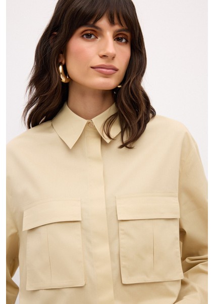 Kargo Cepli Gömlek Bej 13044279000 indirimleri