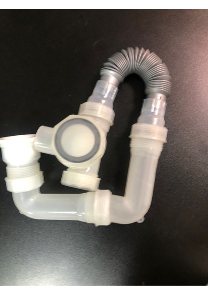 Hava Santral Drenaj Yoğuşma Su Tahliye Toplu Geçme Sifon- Borulu ve Esnek Körüklü Hortumlu