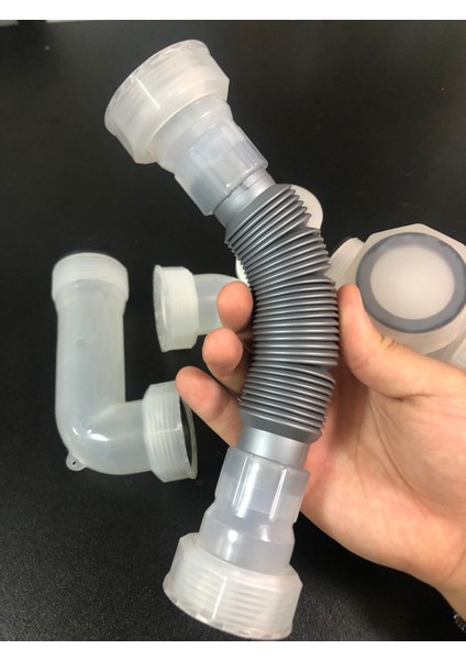 Hava Santral Drenaj Yoğuşma Su Tahliye Toplu Geçme Sifon- Borulu ve Esnek Körüklü Hortumlu modelleri