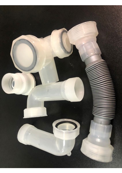 Hava Santral Drenaj Yoğuşma Su Tahliye Toplu Geçme Sifon- Borulu ve Esnek Körüklü Hortumlu indirimleri