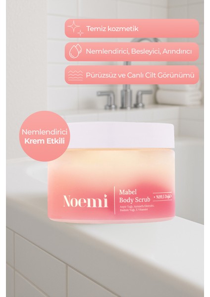 Doğal Body Scrub - Nemlendirici Özellikli El ve Vücut Peelingi - Mabel 300ML fiyatları