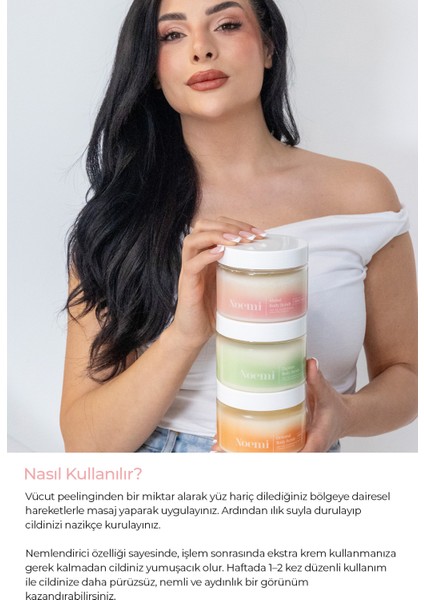 Doğal Body Scrub - Nemlendirici Özellikli El ve Vücut Peelingi - Mabel 300ML fırsatları